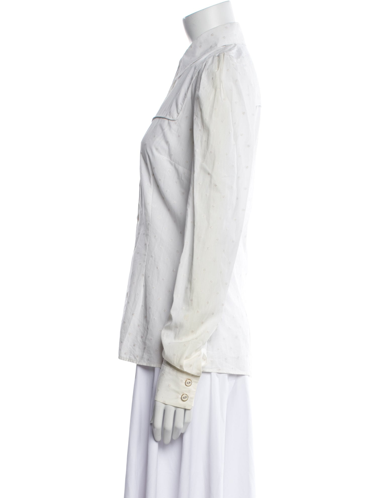 Caroline Constas Long Sleeve Button-Up Top